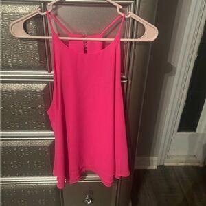 Everly Pink Asymmetrical Tank Top